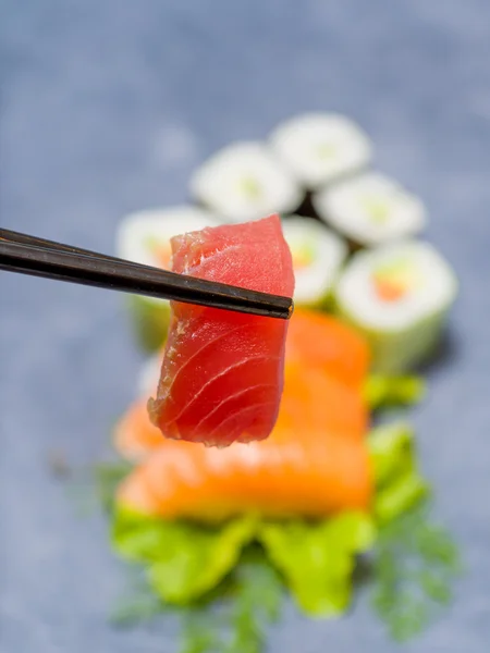 Set de sashimi de comida japonesa —  Fotos de Stock