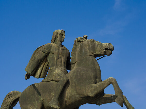 Statue of Alexander the Great at Thessaloniki Greece