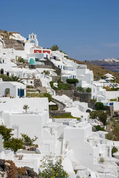 Visa på oia i santorini — Stockfoto