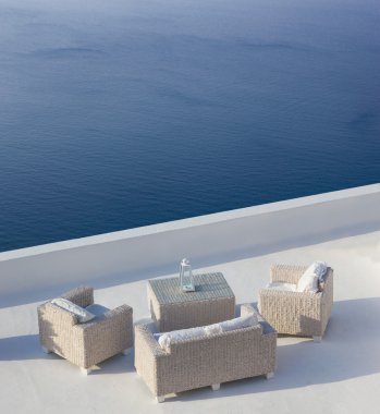 Santorini balconny Deniz Manzaralı