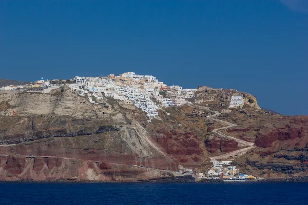 Prohlédni na fira na ostrově santorini — Stock fotografie