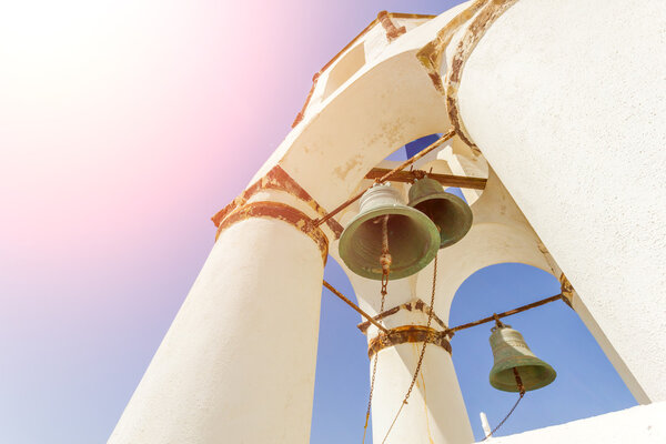 dome church in Santorini Greece