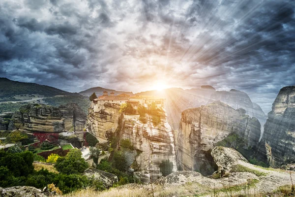 Monarezas em Meteora — Fotografia de Stock