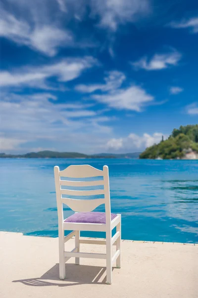 Chair on the port — Stock Photo, Image