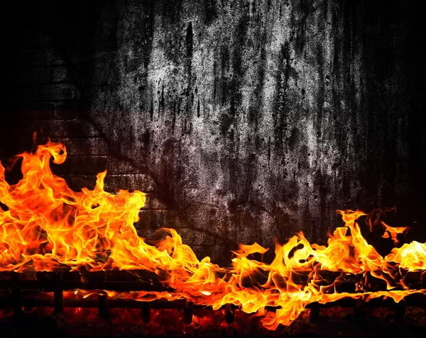 壁炉里的火 — 图库照片