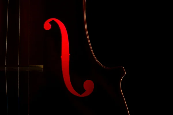 Silhouette di un violino — Foto Stock