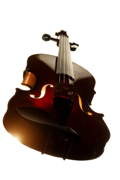 Silhouette di un violino — Foto Stock