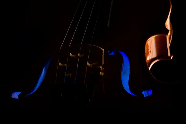 Silhouette di un violino — Foto Stock