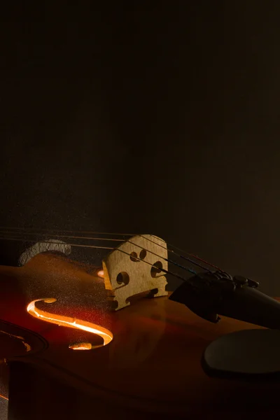 Silhouette di un violino — Foto Stock