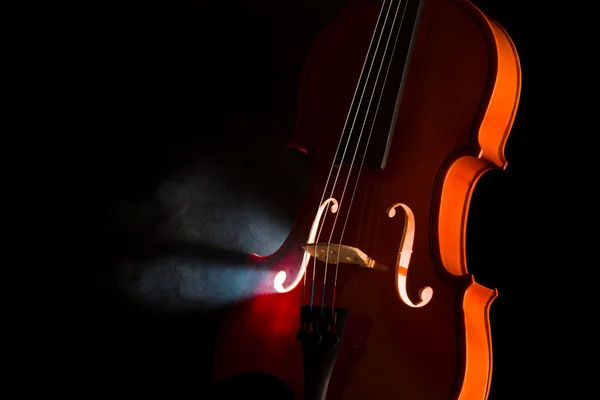 Silhouette di un violino — Foto Stock