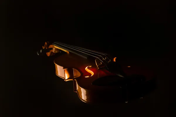 Silhouet van een viool — Stockfoto