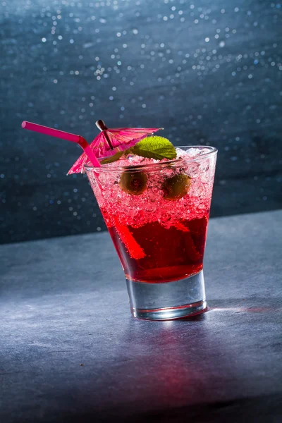 Strawberry cocktail in a glass — Stock Photo, Image