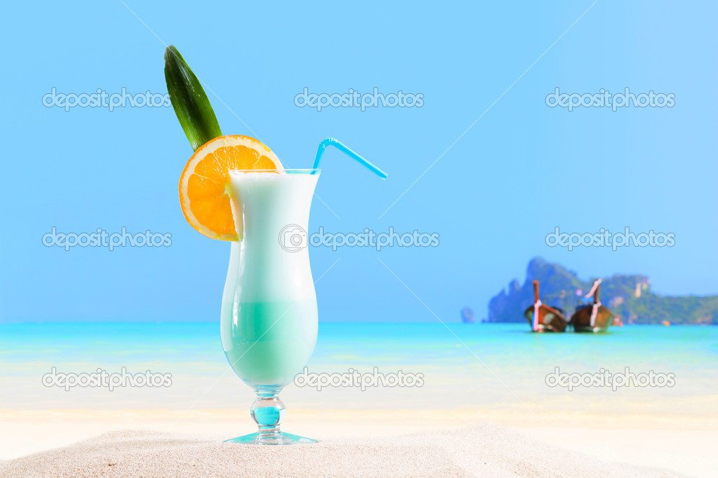 Cocktail and Long tailed boat in Thailand