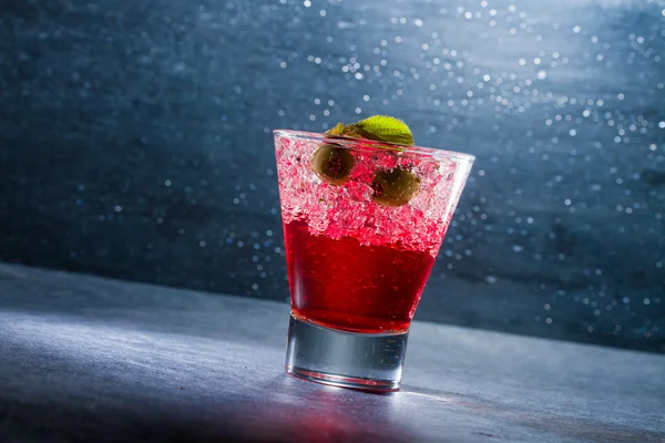 Strawberry cocktail in a glass — Stock Photo, Image