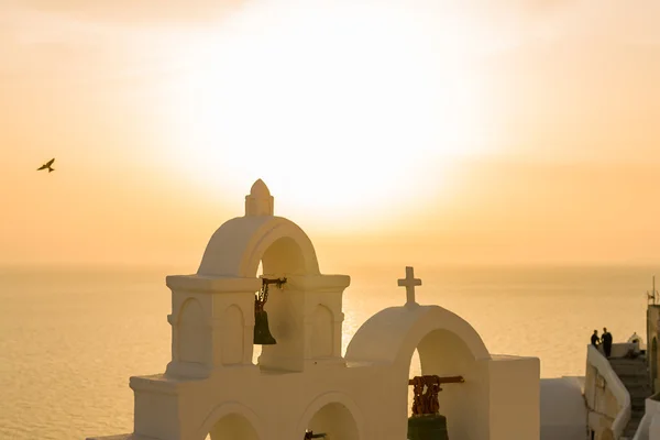 Biserica domului din Santorini Grecia — Fotografie, imagine de stoc