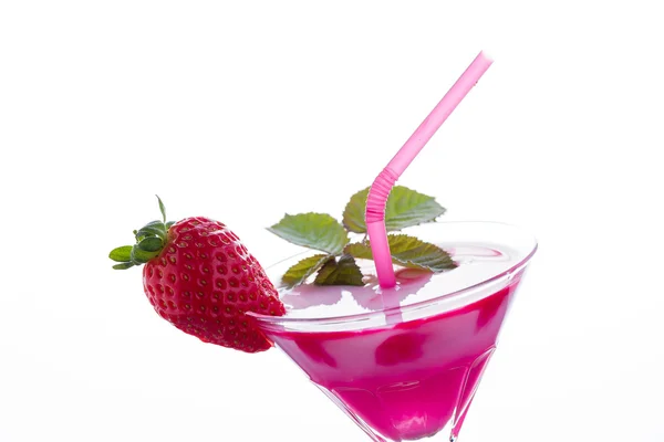 Strawberry cocktail with mint — Stock Photo, Image