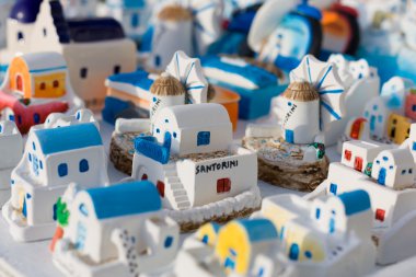 Small model houses of Santorini clipart