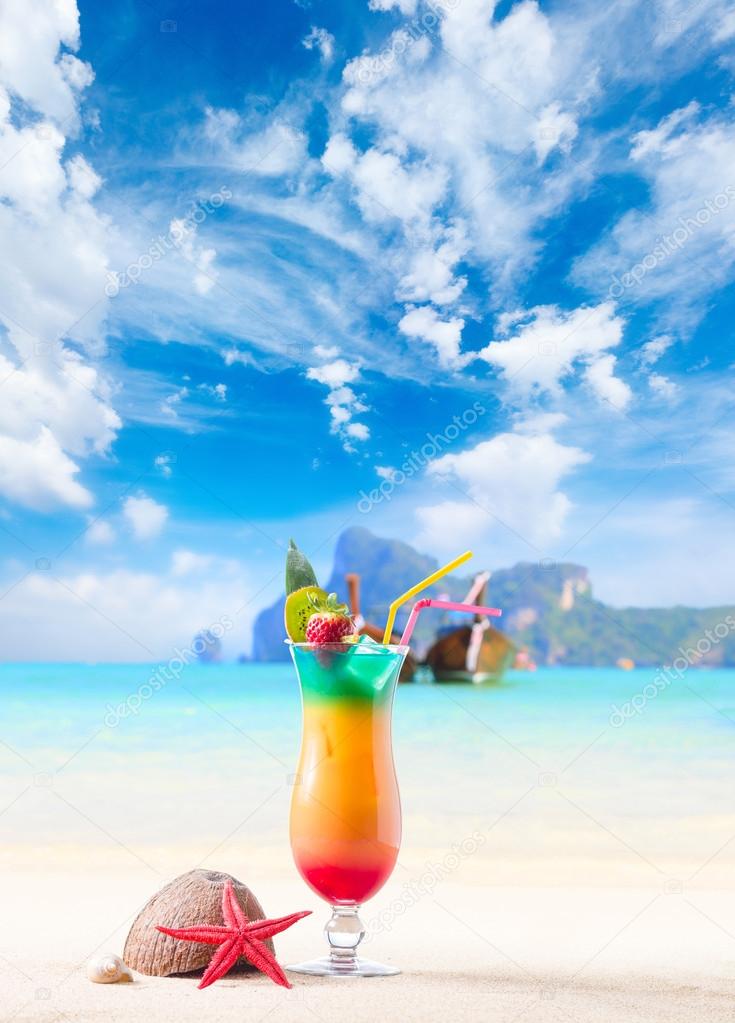Cocktail and Long tailed boat in Thailand