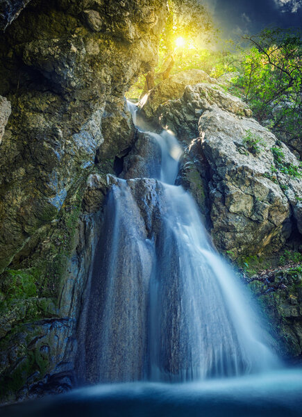 Surreal Tropical waterfall