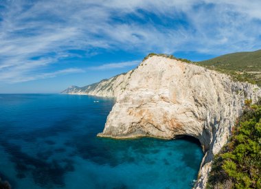 Lefkada Adası 'ndaki Porto Katsiki Sahili