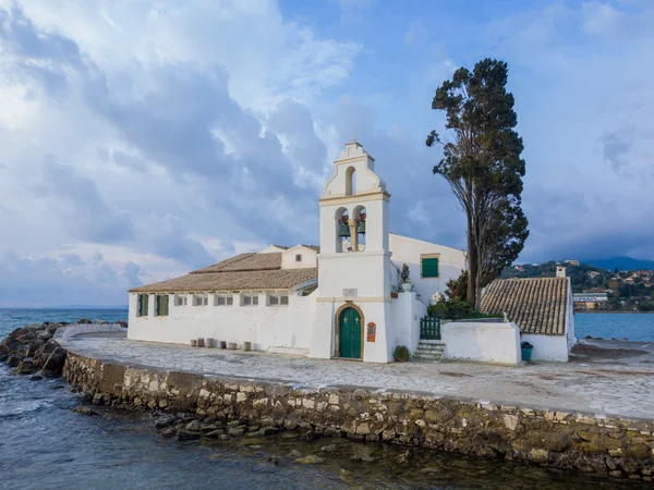 Scéna klášter vlacherna, kanoni, Korfu — Stock fotografie