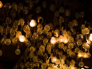 aydınlatma dekor ampuller asılı