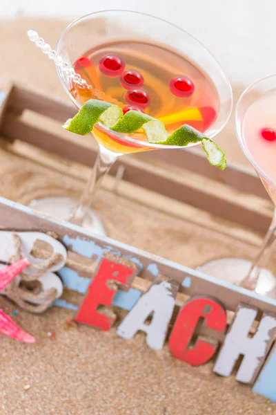 Moleculaire mixology - cocktail in het strand — Stockfoto