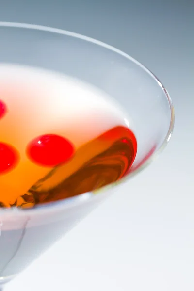 Cocktail with whisky and raspberry sphere — Stock Photo, Image