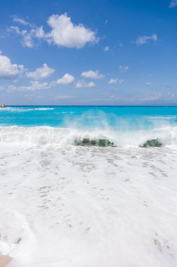 lefkada Adası'nın vahşi beach 