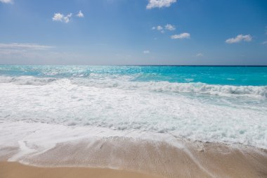 lefkada Adası'nın vahşi beach 