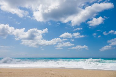 lefkas, Yunanistan adanın vahşi beach 