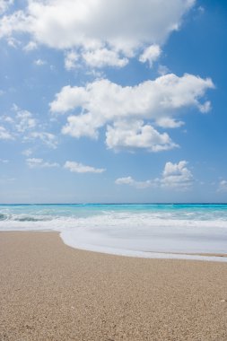 lefkas, Yunanistan adanın vahşi beach 