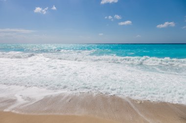 lefkas, Yunanistan adanın vahşi beach 