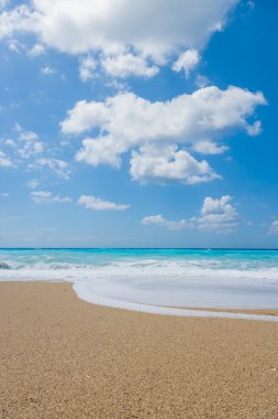 lefkas, Yunanistan adanın vahşi beach 