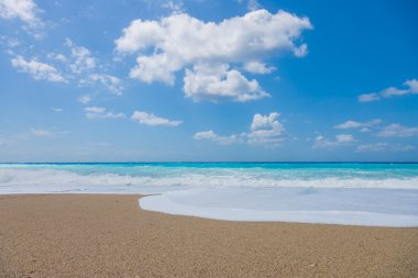 lefkas, Yunanistan adanın vahşi beach 