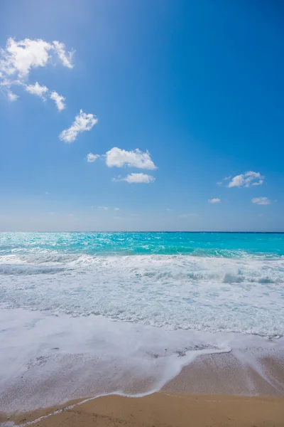 Vilda stranden av ön Lefkas i Grekland — Stockfoto