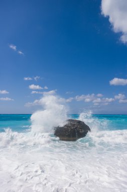 lefkada Adası'nın vahşi beach 