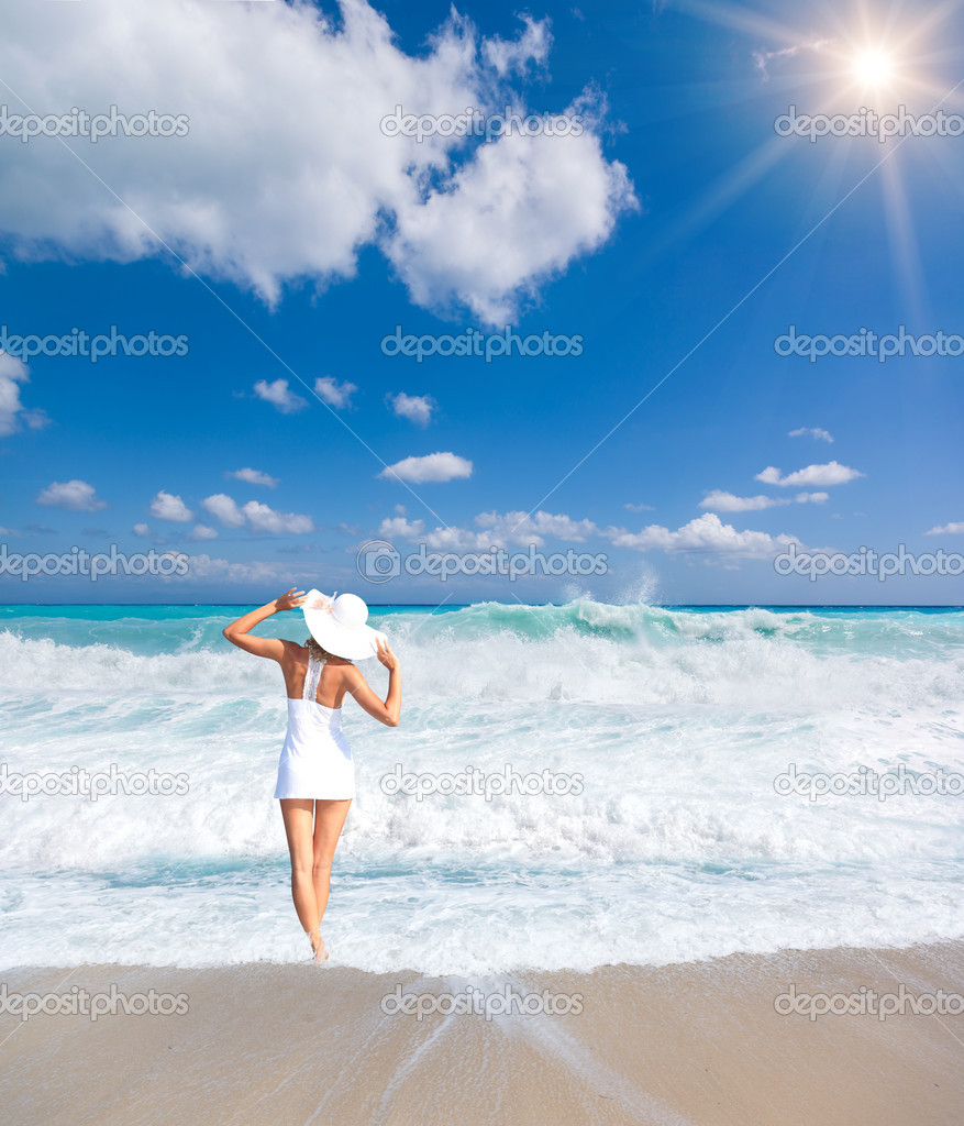 woman on the beach