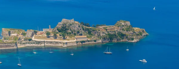 Aerial view of Kerkyra Old Fortress, Corfu, Greece — Stock Photo, Image