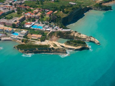 Aerial view on Sidari in Corfu Kerkyra clipart