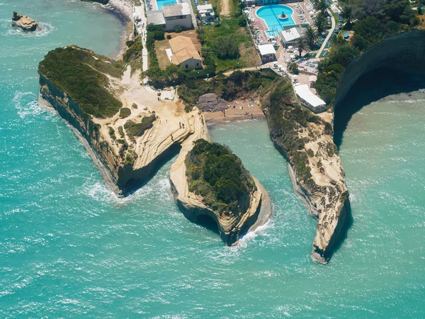 Aerial view on Sidari in Corfu Kerkyra — Stock Photo, Image