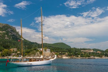 Paleokastritsa defne, corfu, Yunanistan
