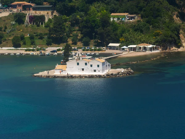 Scene of Vlacherna monastery, Kanoni, Corfu — Stock Photo, Image