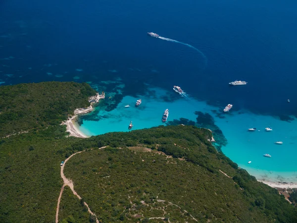 Paxos adasının havadan görünümü — Stok fotoğraf