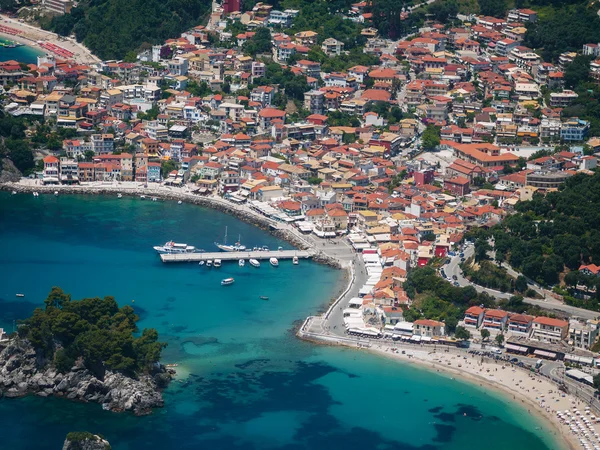 Antenn landskap av parga Grekland — Stockfoto