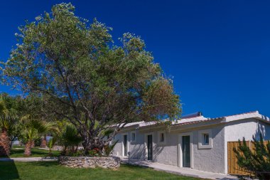 Exterior of a luxurious villa at Greek resort