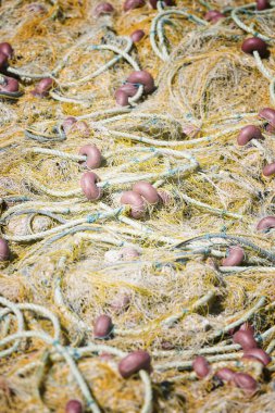 Balık ağı. Deniz arka plan.