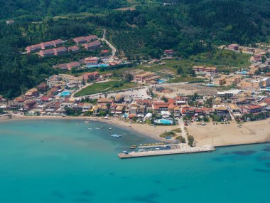 Korfu Adası havadan görünümü 