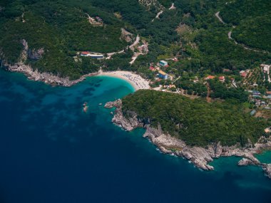 corfu Yunanistan lipiades havadan görünümü