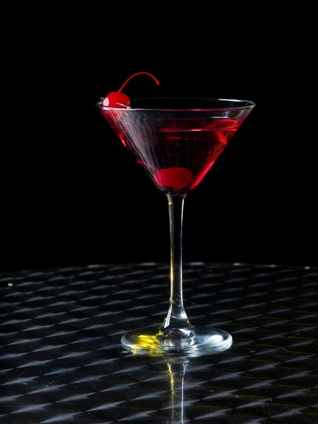 Glass with a red cocktail — Stock Photo, Image